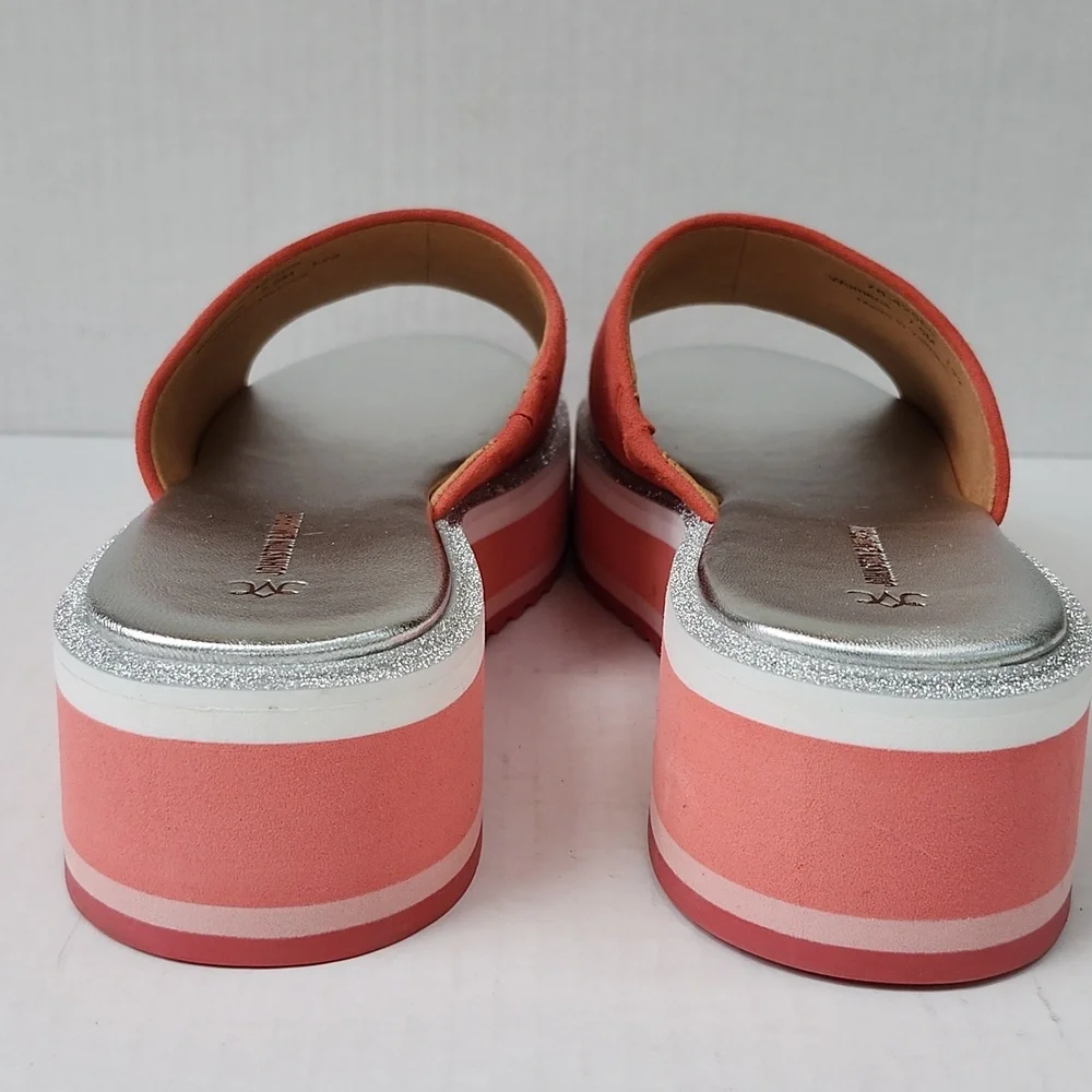 NWOT JOHNSTON & MURPHY GRACE SUEDE PLATFORM SLIDE SANDALS - Picture 3 of 10